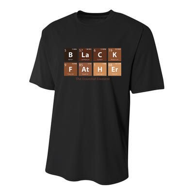 Black Father Essential Element Father's Day Funny Black Dad Youth Performance Sprint T-Shirt