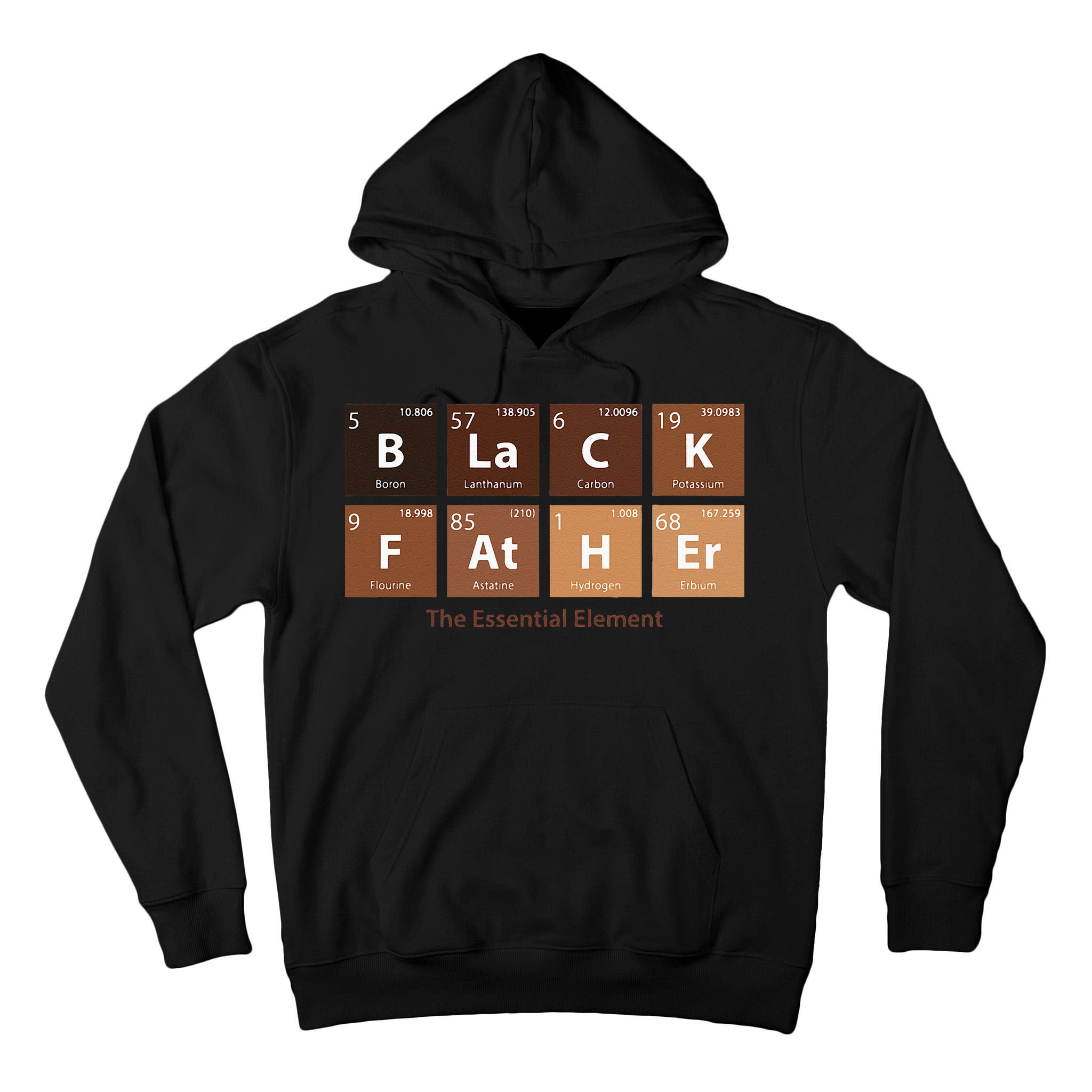 Black Father Essential Element Father's Day Funny Black Dad Tall Hoodie