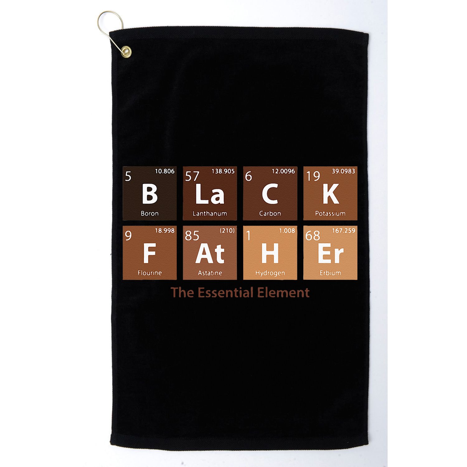 Black Father Essential Element Father's Day Funny Black Dad Golf Towel