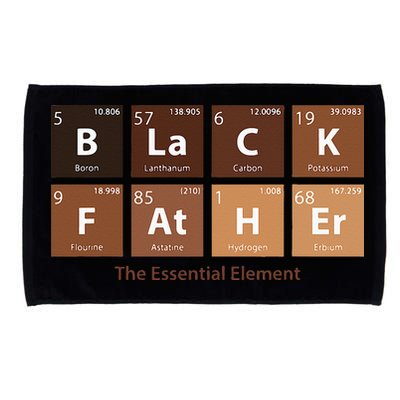 Black Father Essential Element Father's Day Funny Black Dad Microfiber Hand Towel
