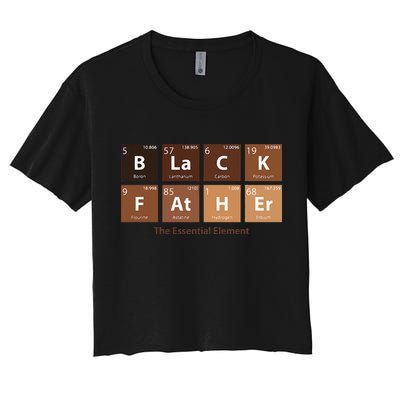Black Father Essential Element Father's Day Funny Black Dad Crop Top