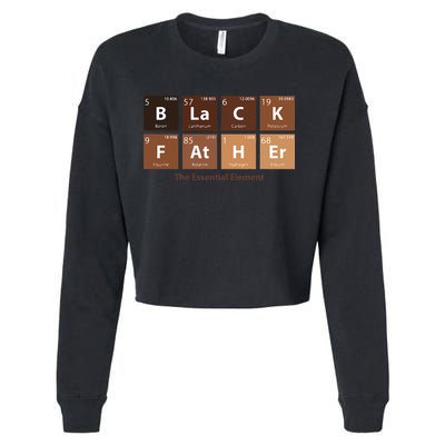 Black Father Essential Element Father's Day Funny Black Dad Cropped Pullover Crew