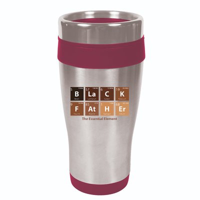Black Father Essential Element Father's Day Funny Black Dad 16oz Travel Tumbler
