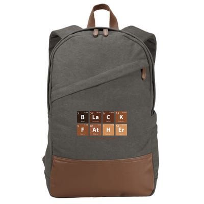 Black Father Essential Element Father's Day Funny Black Dad Cotton Canvas Backpack
