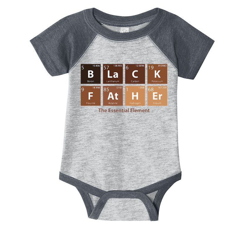 Black Father Essential Element Father's Day Funny Black Dad Infant Baby Jersey Bodysuit
