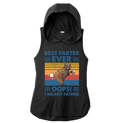 Best Farter Ever Oops I Meant Father Fathers Day Ladies PosiCharge Tri-Blend Wicking Draft Hoodie Tank