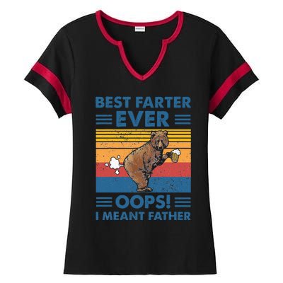 Best Farter Ever Oops I Meant Father Fathers Day Ladies Halftime Notch Neck Tee