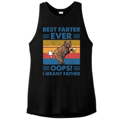 Best Farter Ever Oops I Meant Father Fathers Day Ladies PosiCharge Tri-Blend Wicking Tank