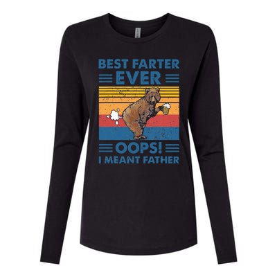 Best Farter Ever Oops I Meant Father Fathers Day Womens Cotton Relaxed Long Sleeve T-Shirt