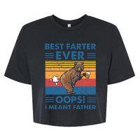 Best Farter Ever Oops I Meant Father Fathers Day Bella+Canvas Jersey Crop Tee