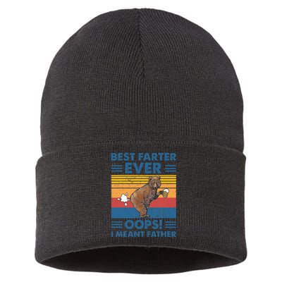 Best Farter Ever Oops I Meant Father Fathers Day Sustainable Knit Beanie