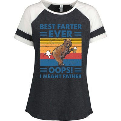 Best Farter Ever Oops I Meant Father Fathers Day Enza Ladies Jersey Colorblock Tee