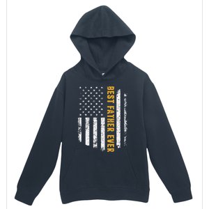 Best Father Ever American Flag Fathers Day Urban Pullover Hoodie