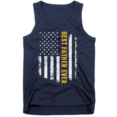 Best Father Ever American Flag Fathers Day Tank Top