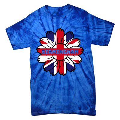 British Flag England Uk Sunflower Birmingham Union Jack Meaningful Gift Tie-Dye T-Shirt