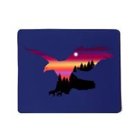 Beautiful Flying Eagle Surreal Sky Silhouette Hoodie Mousepad