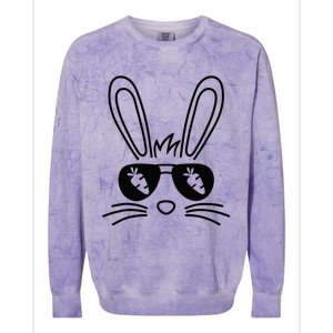 Bunny Face Easter Day Sunglasses Carrot Colorblast Crewneck Sweatshirt