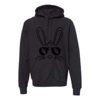 Bunny Face Easter Day Sunglasses Carrot Premium Hoodie