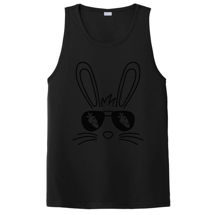 Bunny Face Easter Day Sunglasses Carrot PosiCharge Competitor Tank