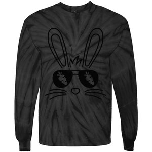 Bunny Face Easter Day Sunglasses Carrot Tie-Dye Long Sleeve Shirt