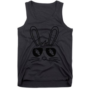 Bunny Face Easter Day Sunglasses Carrot Tank Top