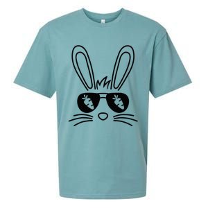 Bunny Face Easter Day Sunglasses Carrot Sueded Cloud Jersey T-Shirt