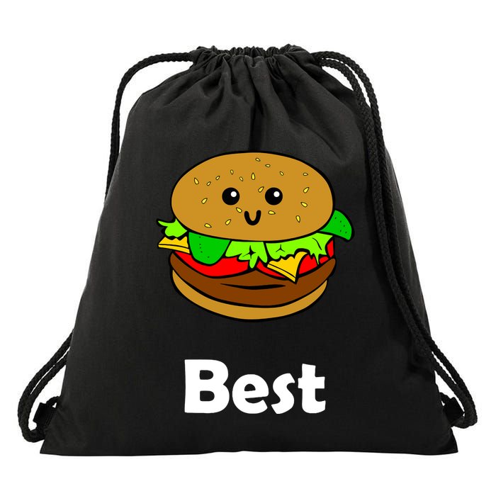 Best Friends Ever Hamburger French Fries Soda T Drawstring Bag