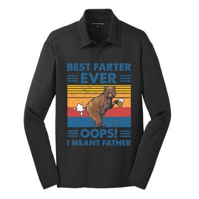 Best Farter Ever Oops I Meant Father Fathers Day Silk Touch Performance Long Sleeve Polo