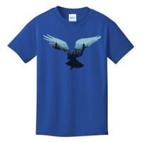 Beautiful Flying Eagle Night Sky Forest Bird Silhouette Cute Gift Kids T-Shirt