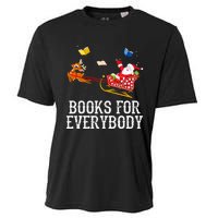 Books For Everybody Santa Christmas Book Lovers Book Readers Cooling Performance Crew T-Shirt