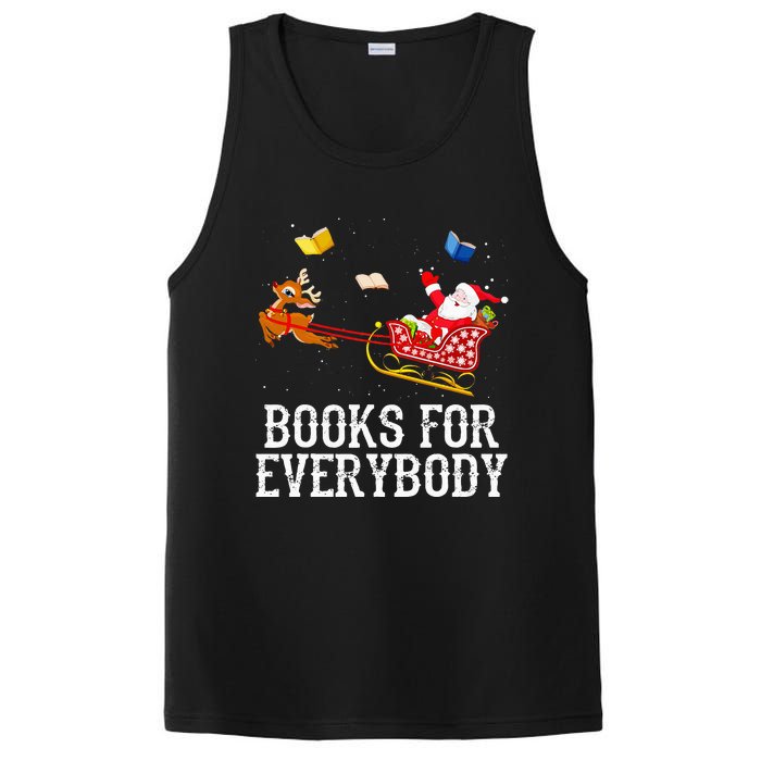 Books For Everybody Santa Christmas Book Lovers Book Readers PosiCharge Competitor Tank