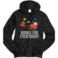 Books For Everybody Santa Christmas Book Lovers Book Readers Tie Dye Hoodie