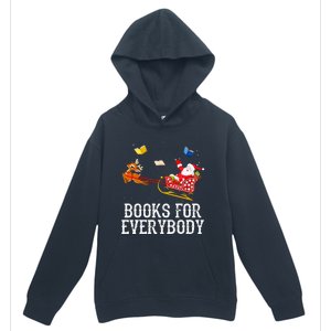 Books For Everybody Santa Christmas Book Lovers Book Readers Urban Pullover Hoodie