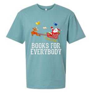 Books For Everybody Santa Christmas Book Lovers Book Readers Sueded Cloud Jersey T-Shirt