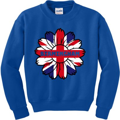 British Flag England Uk Sunflower Birmingham Union Jack Gift Kids Sweatshirt