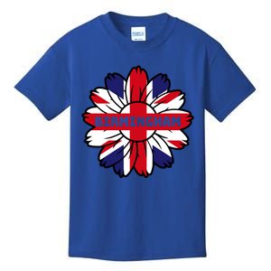 British Flag England Uk Sunflower Birmingham Union Jack Gift Kids T-Shirt