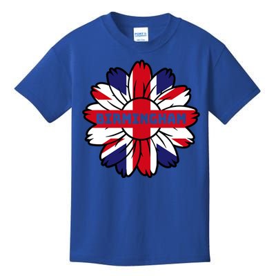 British Flag England Uk Sunflower Birmingham Union Jack Gift Kids T-Shirt