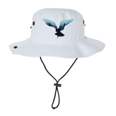 Beautiful Flying Eagle Night Sky Forest Bird Silhouette Gift Legacy Cool Fit Booney Bucket Hat