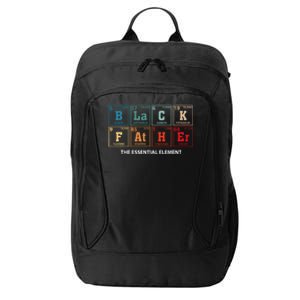 Black Father Essential Element Fathers Day Funny Black Dad City Backpack