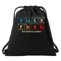 Black Father Essential Element Fathers Day Funny Black Dad Drawstring Bag