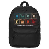 Black Father Essential Element Fathers Day Funny Black Dad 16 in Basic Backpack