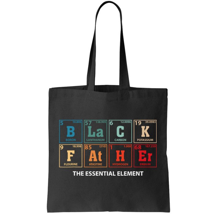 Black Father Essential Element Fathers Day Funny Black Dad Tote Bag