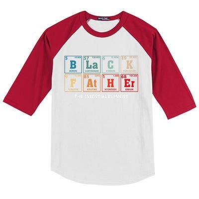 Black Father Essential Element Fathers Day Funny Black Dad Kids Colorblock Raglan Jersey