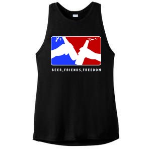 BFF Beer Friends Freedom Ladies PosiCharge Tri-Blend Wicking Tank