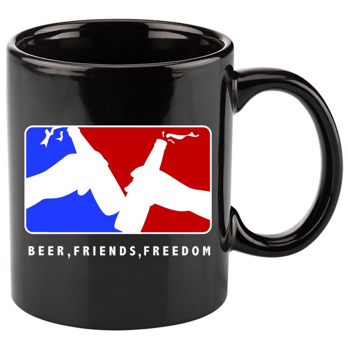 BFF Beer Friends Freedom 11oz C Handle Ceramic Mug