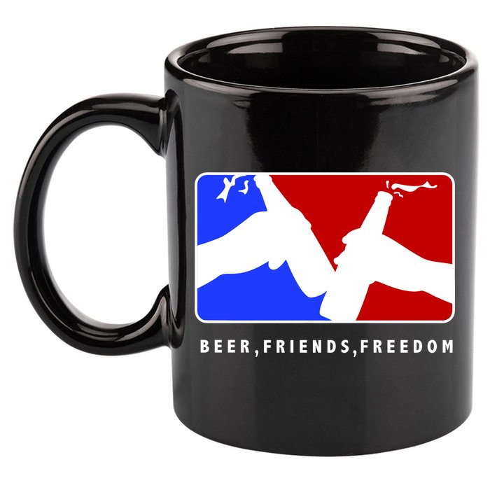 BFF Beer Friends Freedom 11oz C Handle Ceramic Mug
