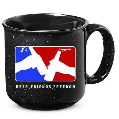 BFF Beer Friends Freedom 15oz Campfire Ceramic Mug