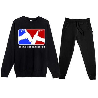 BFF Beer Friends Freedom Premium Crewneck Sweatsuit Set