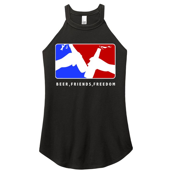 BFF Beer Friends Freedom Women's Perfect Tri Rocker Tank