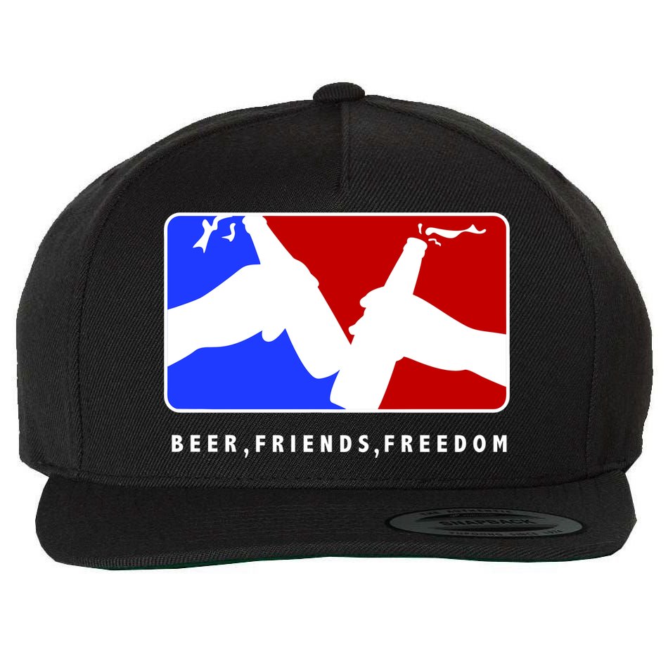 BFF Beer Friends Freedom Wool Snapback Cap
